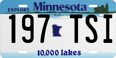 MN license plate 197TSI