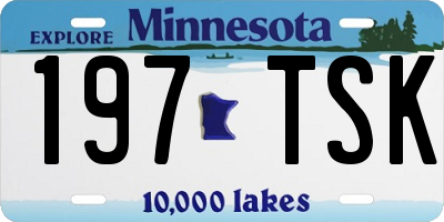 MN license plate 197TSK