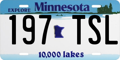 MN license plate 197TSL