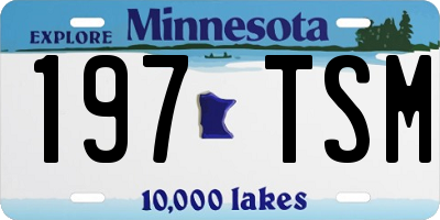MN license plate 197TSM