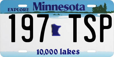 MN license plate 197TSP
