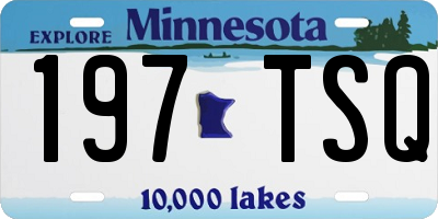 MN license plate 197TSQ