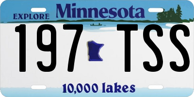 MN license plate 197TSS