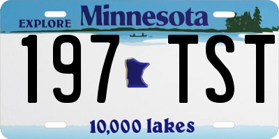 MN license plate 197TST