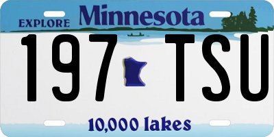 MN license plate 197TSU