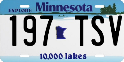 MN license plate 197TSV