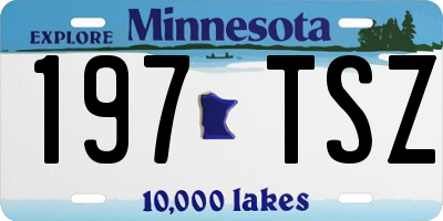MN license plate 197TSZ