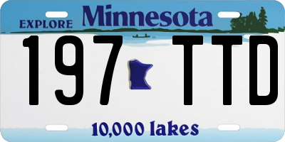 MN license plate 197TTD
