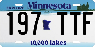 MN license plate 197TTF