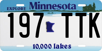 MN license plate 197TTK
