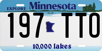 MN license plate 197TTO