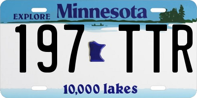 MN license plate 197TTR