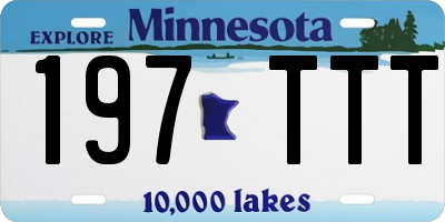 MN license plate 197TTT