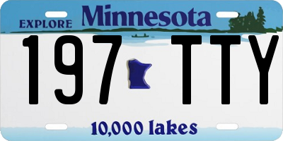 MN license plate 197TTY