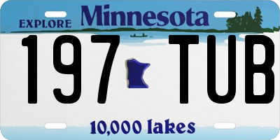 MN license plate 197TUB