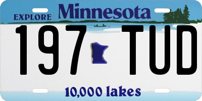 MN license plate 197TUD