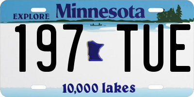 MN license plate 197TUE