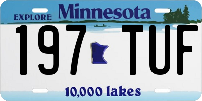 MN license plate 197TUF