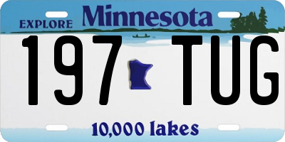 MN license plate 197TUG