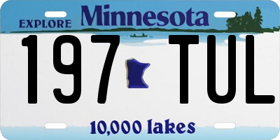 MN license plate 197TUL