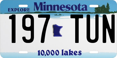 MN license plate 197TUN