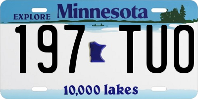 MN license plate 197TUO