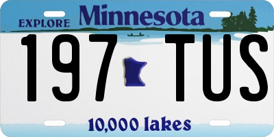 MN license plate 197TUS