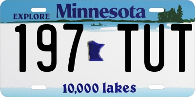 MN license plate 197TUT