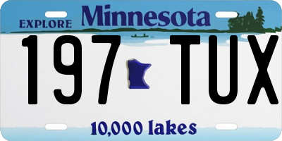 MN license plate 197TUX