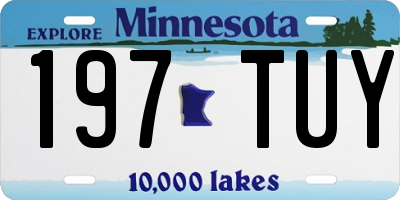 MN license plate 197TUY