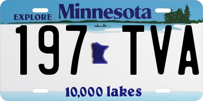 MN license plate 197TVA