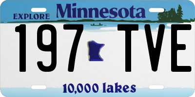 MN license plate 197TVE