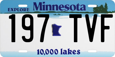 MN license plate 197TVF