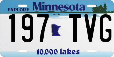 MN license plate 197TVG