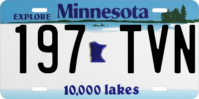 MN license plate 197TVN