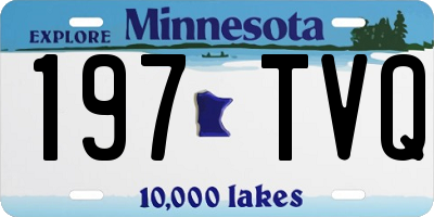 MN license plate 197TVQ