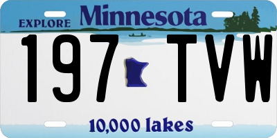 MN license plate 197TVW