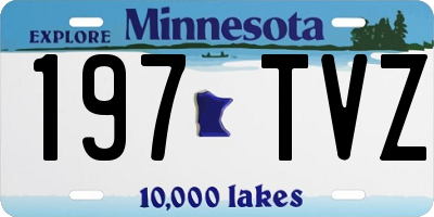 MN license plate 197TVZ