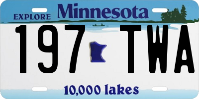 MN license plate 197TWA