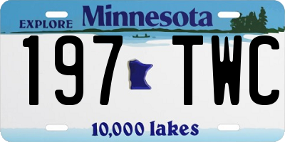 MN license plate 197TWC