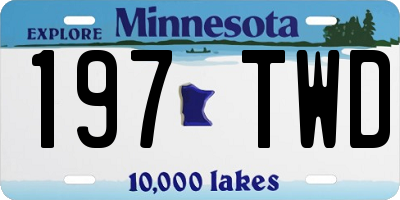MN license plate 197TWD