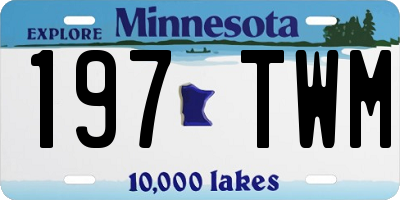 MN license plate 197TWM