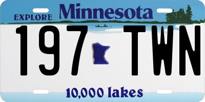 MN license plate 197TWN