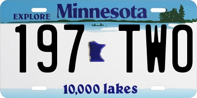 MN license plate 197TWO