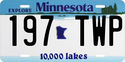 MN license plate 197TWP