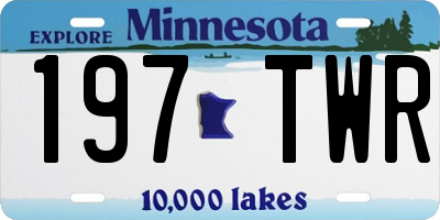 MN license plate 197TWR