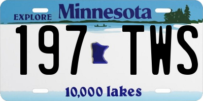 MN license plate 197TWS