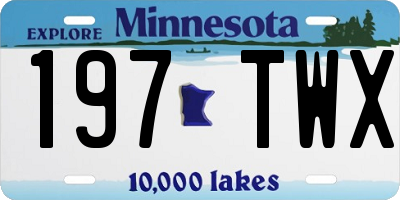 MN license plate 197TWX