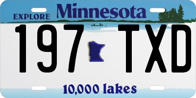 MN license plate 197TXD