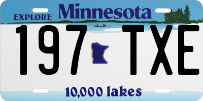 MN license plate 197TXE